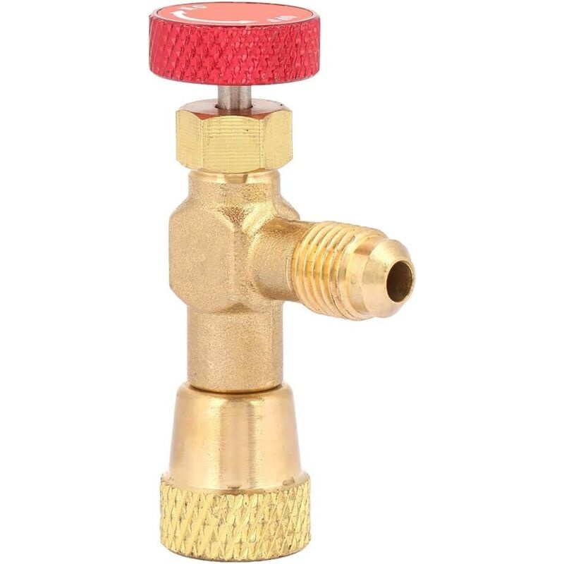 R410a 1/4"-5/16" Durchflussregelventil – Messingadapter Für Kältemittelfüllung – Minimiert Kältemittelverlust – Einfache Installation