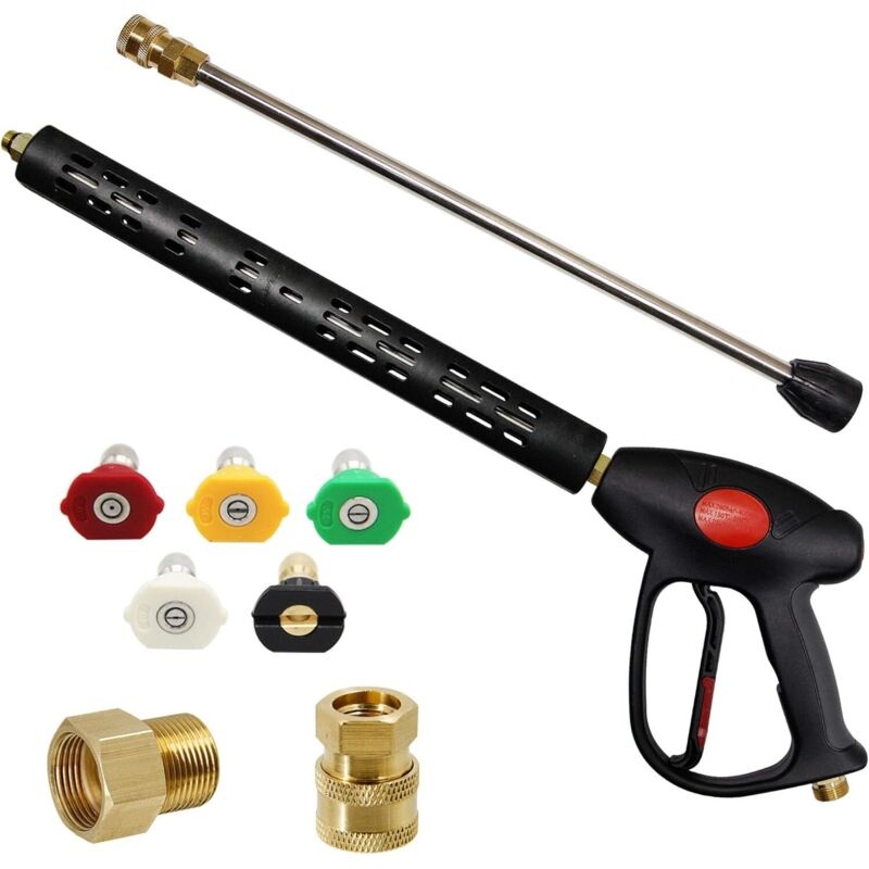4000 Psi Hochdruckreinigerpistole – 40,6 Cm Verlängerung – 5 Düsenaufsätze – M22-14 Mm Oder M22-15 Mm Anschluss