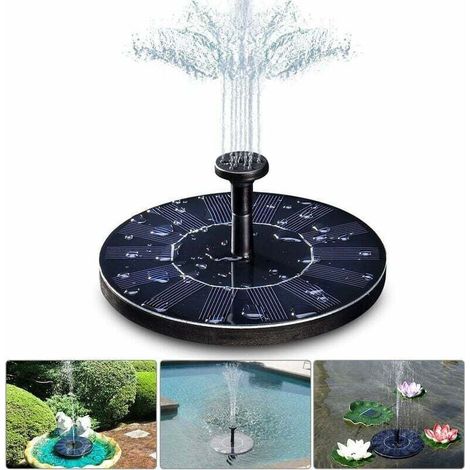 1,4-w-solar-gartenbrunnen – Maximale Höhe 70 Cm – 4 Düsen Für Verschiedene Effekte – Schwimmpumpe Für Teiche Und Vogeltränken