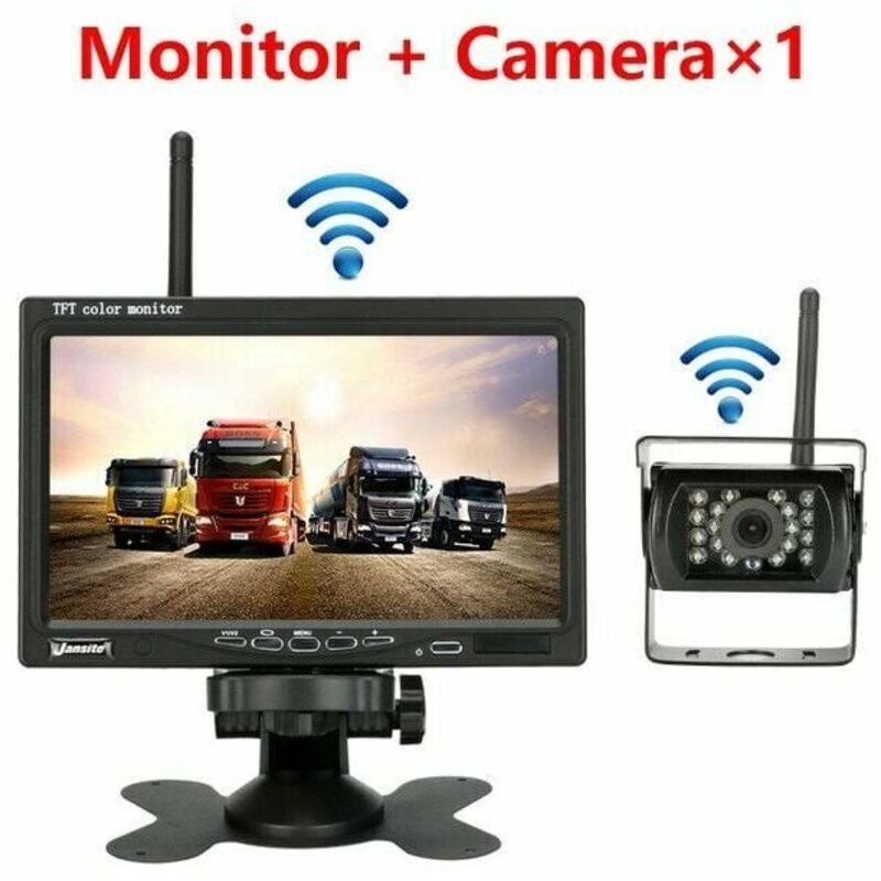 Kabellose Rückfahrkamera (12–24 V) – 7-zoll-lcd-monitor – 15 M Nachtsicht – Ip67 Wasserdicht – 120°-winkel Für Lkw Und Busse