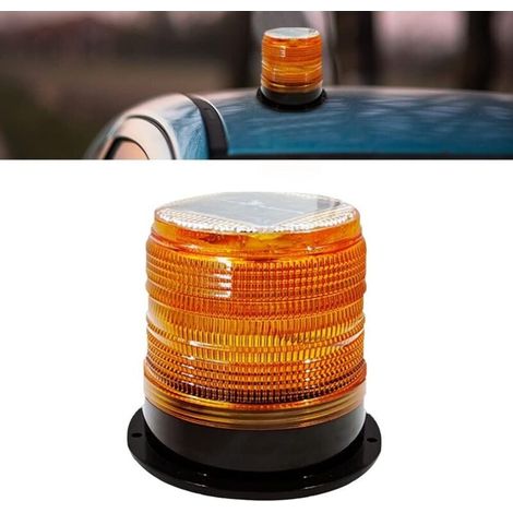 Blinkende Orangefarbene Magnetische Led-warnleuchte – Wasserdicht Und Stoßfest – Sichtbarkeit Bis Zu 1000 M – Einfache Installation – Suv 300 A