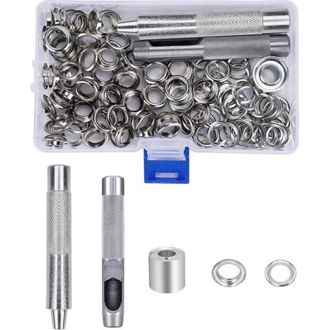 10mm Ösen-set Metallösen Mit Aufbewahrungsbox Für Die Reparatur Von Segeltuch, Planen, Zelten Und Vorhängen, 123 Stück.