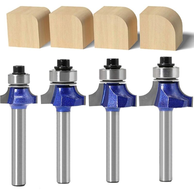 Set Mit 4 Runden 6-mm-fräsern – C3-mikrokorn-hartmetall – Langlebige Teflonbeschichtung – Zum Tauchfräsen Und Fräsen