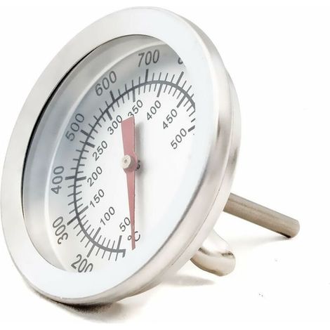 Analoges Kochthermometer 10°c - 500°c – 3,8 Cm Sonde – 5 Cm Displaydurchmesser – 8 Mm Gewindeanschluss Für Grills Und Backöfen