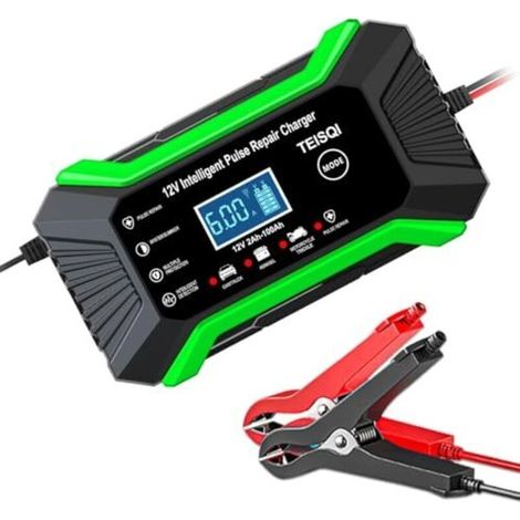 12v 6a Kfz-batterieladegerät, Intelligentes Erhaltungsladegerät Mit Desulfator Und Temperaturkompensation Für Blei-säure-batterien In Autos, Motorrädern, Rasenmähern Und Booten, Europäischer Standard