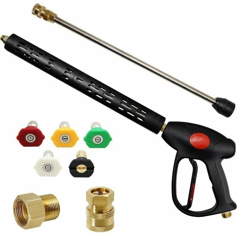 Zubehör Für Hochdruckreiniger, Ersatz-hochdruckpistole Mit 16-zoll-verlängerung, 4000 Psi, Hochdruckpistole Mit M22-15-mm-anschluss Oder