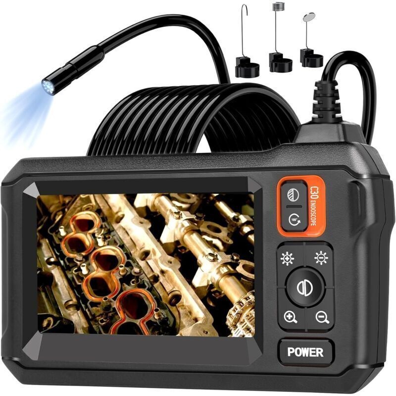Endoskop, Beleuchtete Endoskopkamera, 1080p Hd Inspektionskamera, Beleuchtete Endoskopkamera, Ip67 Wasserdichte Kamera, 5 Meter Flexible Endoskopkamera, Gadgets Für Männer (11 Cm)