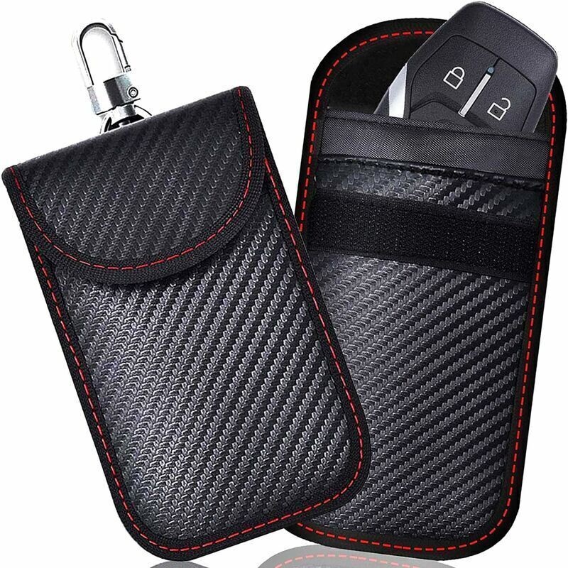 Anti-rfid Autoschlüssel-etui, Faraday-signalblockierungstasche, 2er-pack Rfid-signalblockierungstaschen Für Autoschlüssel, Anti-rfid-schutzhülle Aus Kohlefaser.