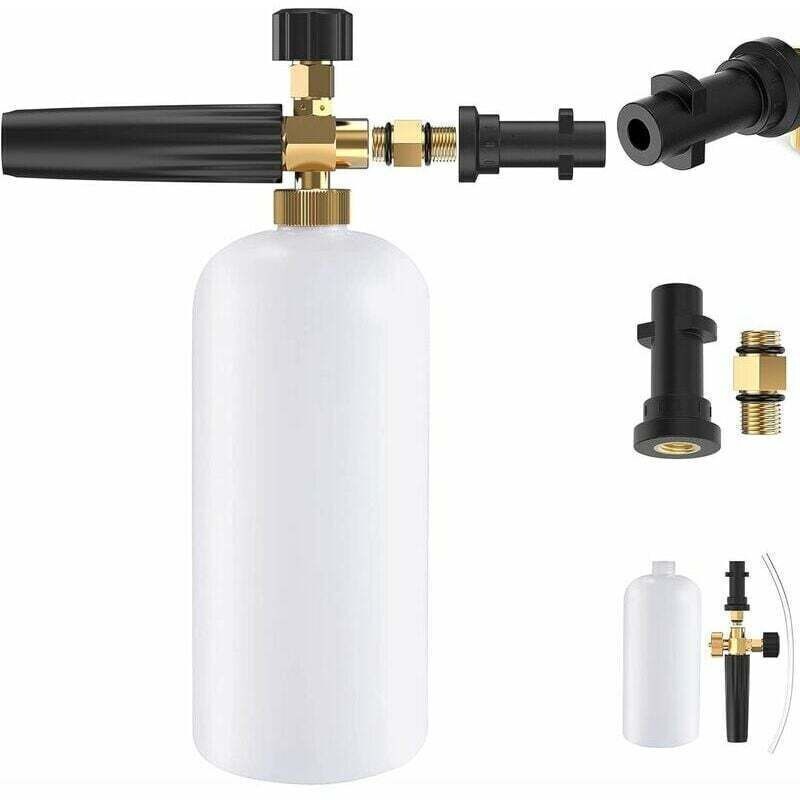 Verstellbare 1-liter-hochdruckschaumlanze – Kompatibel Mit Kärcher K2/k3/k4/k5/k6/k7 – Rostfreie Düse Für Reichhaltigen Schaum – Moto 1l