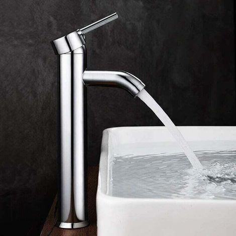 Waschtischarmatur Mit Hohem Mischer Für Waschbecken Oder Waschtische Im Badezimmer, Verstellbarer Warm- Und Kaltwasser-mischbatterie.