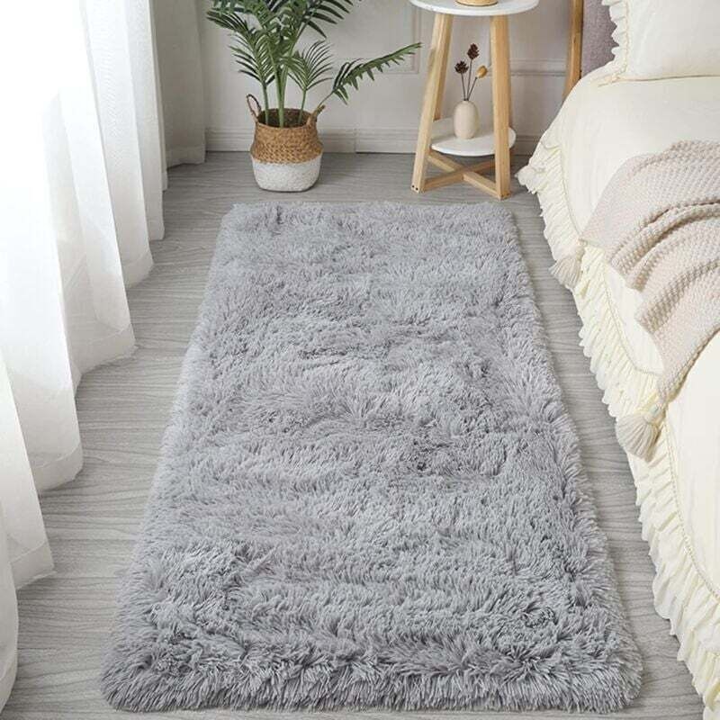 Hochflorteppich, Ultraweicher Teppich 120 X 80 Cm, Moderner Plüschteppich Für Den Innenbereich, Fußmatte Für Zuhause, Dekorativer Plüschteppich, Rutschfest, Strapazierfähig, Maschinenwaschbar