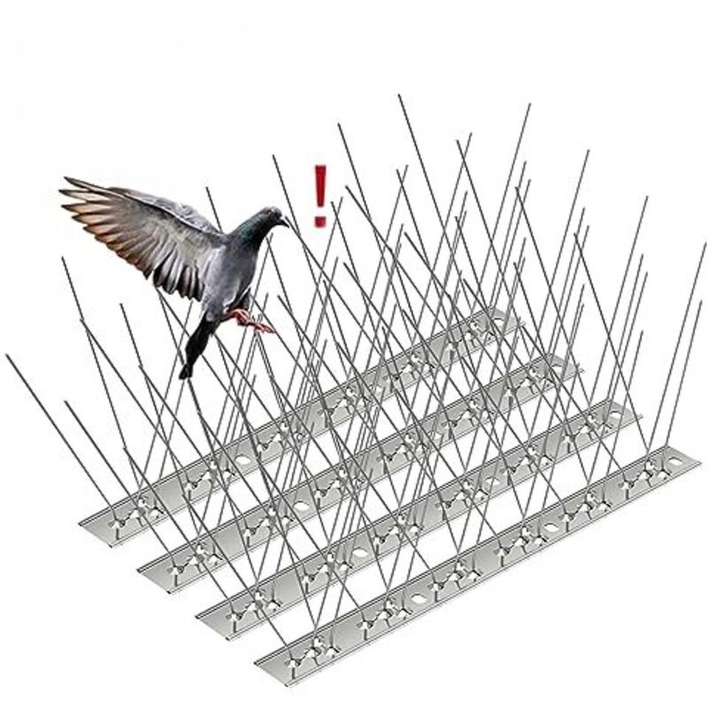 1 Meter Lange Taubenabwehrspitzen Aus Edelstahl, 4er-packung, Zur Abwehr Von Tauben, Krähen, Spatzen Und Katzen, Tierfreundliche Vogelabwehrspitzen