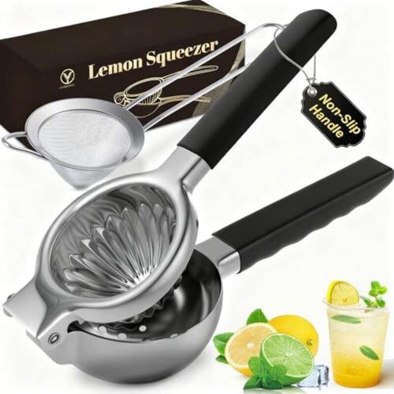 Hochwertige, Großformatige Manuelle Zitronenpresse, 8,5 Cm Limettenpresse, Zitruspresse Aus Edelstahl, Robuste Manuelle Zitruspresse Für Bar, Küche, Restaurant, Kompatibel