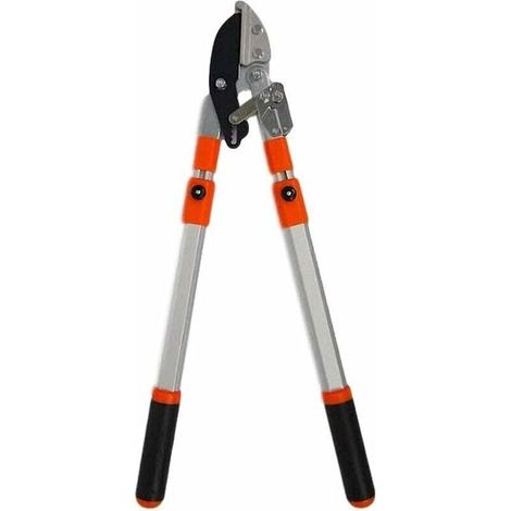 Teleskop-ratschen-gartenschere – Aluminium – Länge 60 Bis 100 Cm – Schneidet Bis Zu 5 Cm – Klinge Aus Sk5-stahl Mit Teflonbeschichtung