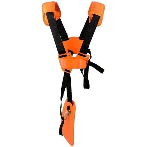Freischneider-tragegurt - Doppelter Schultergurt - Trimmer-tragegurt - Für Freischneider, Kettensäge Und Rasenmäher, Kompatibel Mit Fs, Km Serie Kantenschneider, Orange.