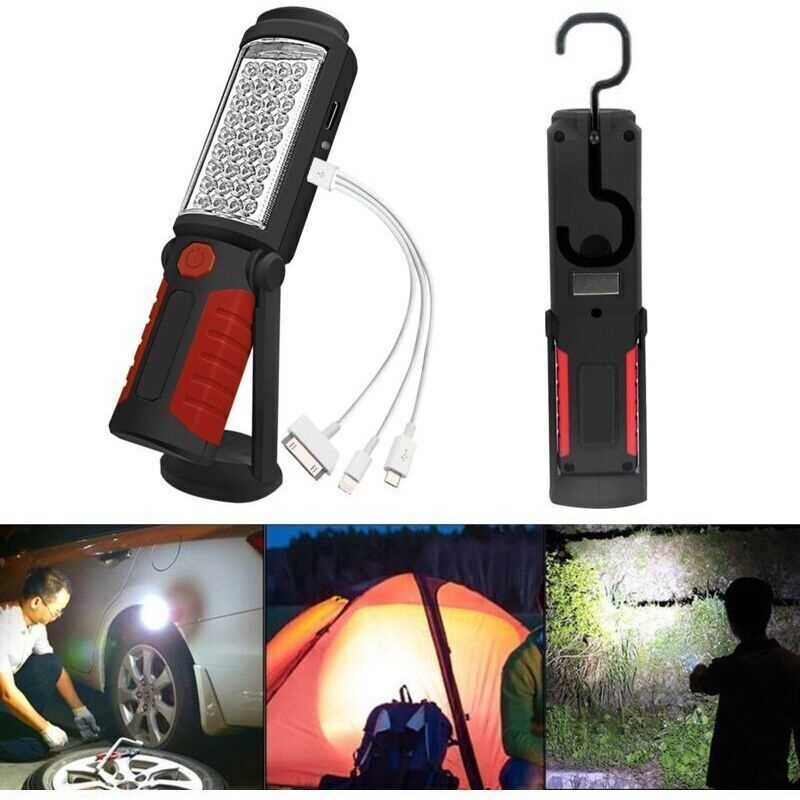 Wiederaufladbare Led-inspektionslampe, Wiederaufladbare Led-arbeitsleuchte Mit Magnetischer Led-taschenlampe.