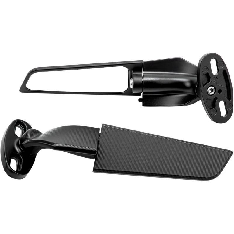 2 Stück Verstellbare, Drehbare Seitenspiegel, Modifizierter Metall-motorradspiegelflügel Mit Abnehmbarem Bolzen, Weitwinkel-motorradspiegel Für Ninja 250, Suzuki, Zx10r.