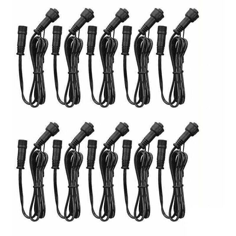 Verlängerungskabel, 10er-pack, Für Led-einbaustrahler, Wasserdicht Ip67, 1 M / 3,3 Fuß, 2-polig, Mit Stecker Und Buchse.