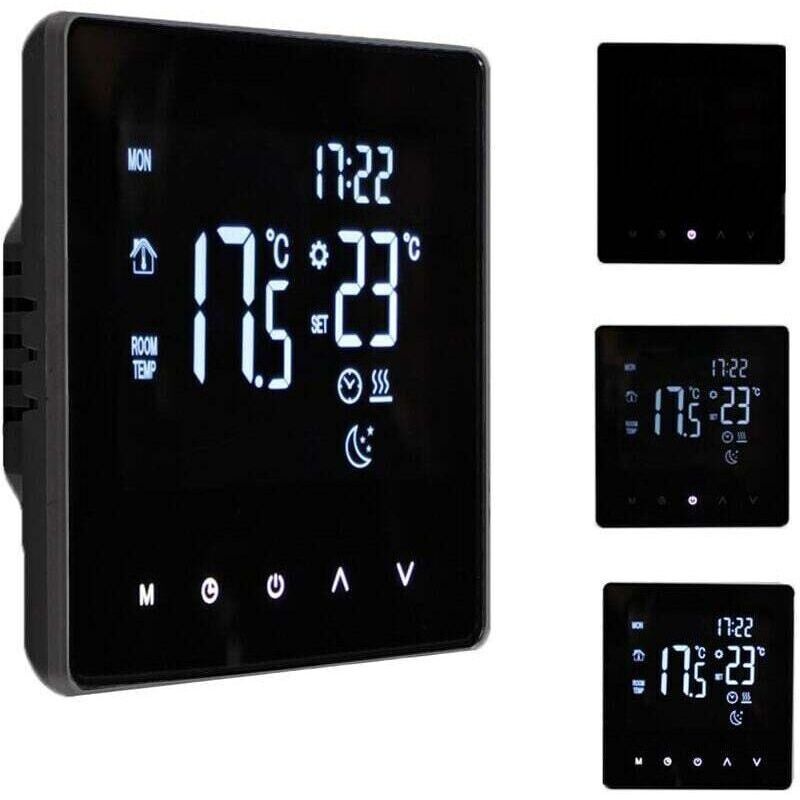 Intelligenter Temperaturregler Für Elektrische Heizungen Mit Lcd-touchscreen, Programmierbar, Wöchentlich Programmierbar, Fußbodenheizungsthermostat Für Zuhause, Büro, Schule Und Hotel