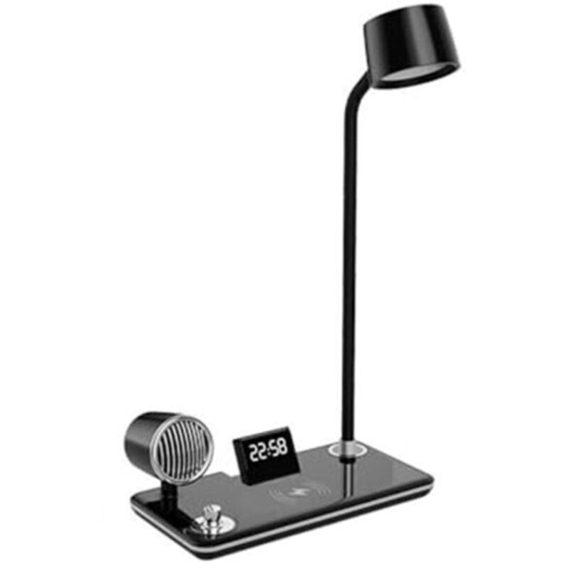 Schreibtischlampe, Kabellose, Verstellbare Nachttischlampe, 360°-leselampe, Tischlampe Für Drinnen Und Draußen, Sofalampe, Schwarz