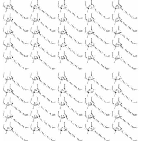 50er-pack Lochwandhaken – Verzinkter Kohlenstoffstahl – 10 Cm Lang, 3,2 Cm Breit – Zur Aufbewahrung Von Werkzeugen Und Zubehör