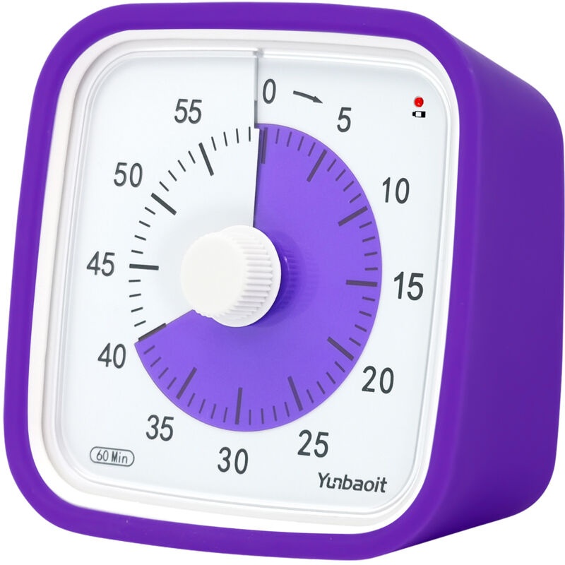 Visueller Timer Mit Nachtlicht, 60-minuten-countdown Für Kinder Und Erwachsene, Geräuschloser Timer Für Klassenzimmer, Zeitmanagement-tool Für Zuhause Und Schule