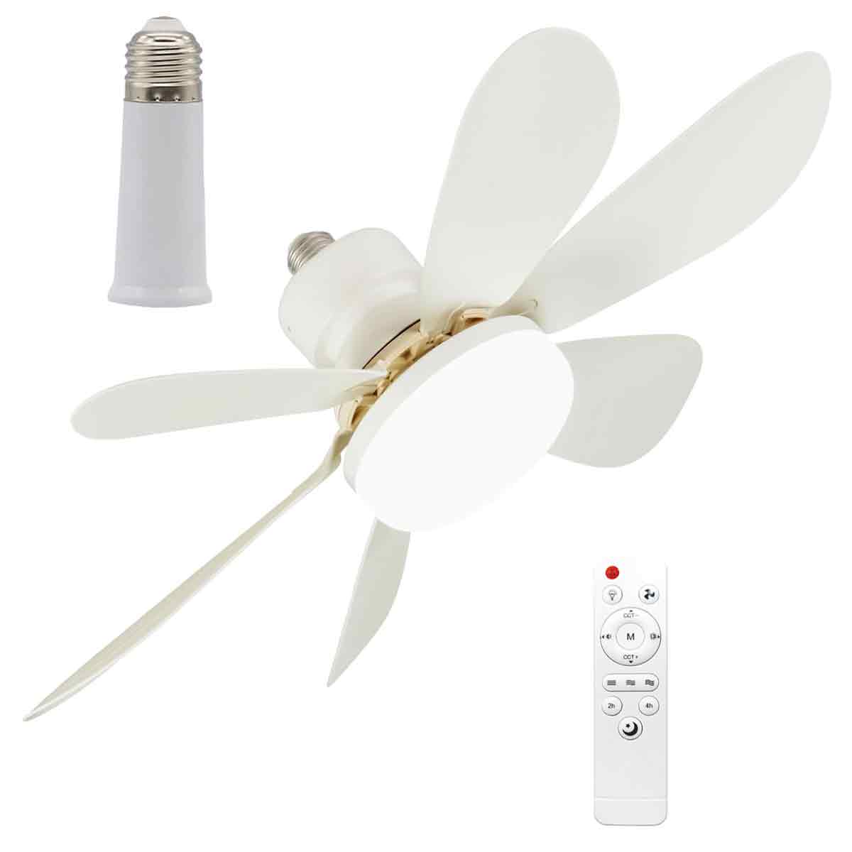Leiser Deckenventilator Mit Dimmbarer Led-beleuchtung – 40 W E27 – 6 Flügel – 3 Geschwindigkeitsstufen – Farbtemperatur 3000 K Bis 6000 K