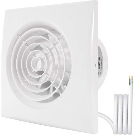 100-mm-abluftventilator – 95 M³/h Luftdurchsatz – 2100 U/min Drehzahl – Korrosionsbeständiger Abs-kunststoff – Wand- Oder Deckenmontage