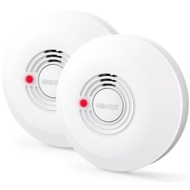 Rauchmelder Mit 10 Jahren Batterielebensdauer, Feuermelder Für Den Hausgebrauch, Led-anzeige, Große Test-/stummschalttaste