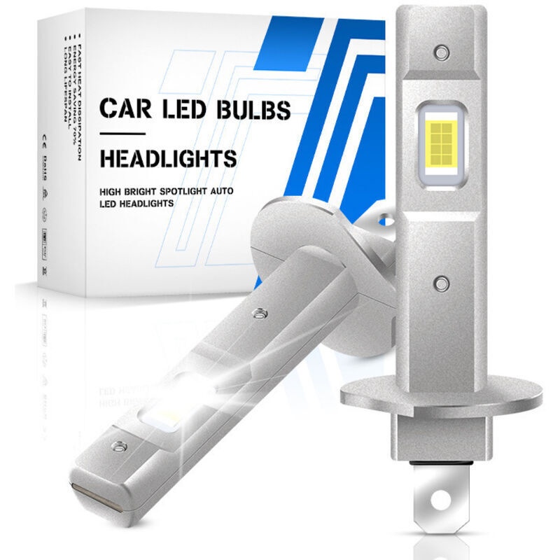 H1 Led-lampe, Upgrade 100w 22000lm 6000k Kaltweiß 400% Superhelle Led H1, Auto-umrüstsatz, 2 H1-lampen