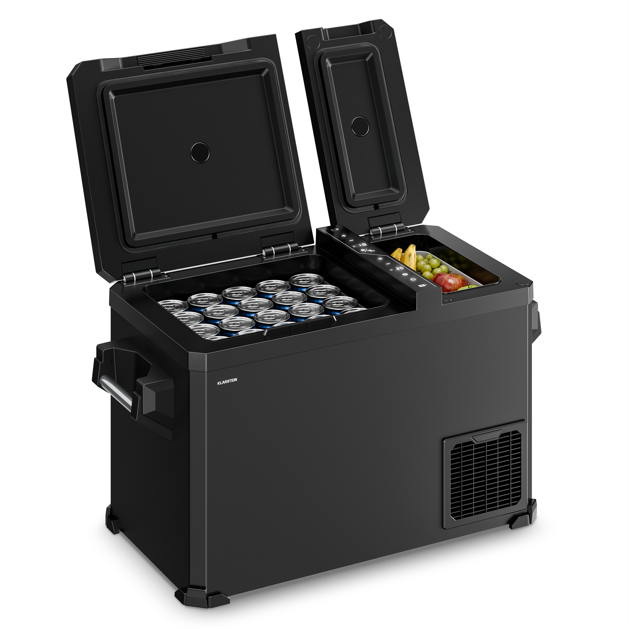 Klarstein Arctiq Duo Tragbarer Kühlschrank 43 L, Zwei-zonen-kühlung -18 Bis 20 °c, Kompressor, 12 V/230 V, Digitalanzeige, Camping & Reisen