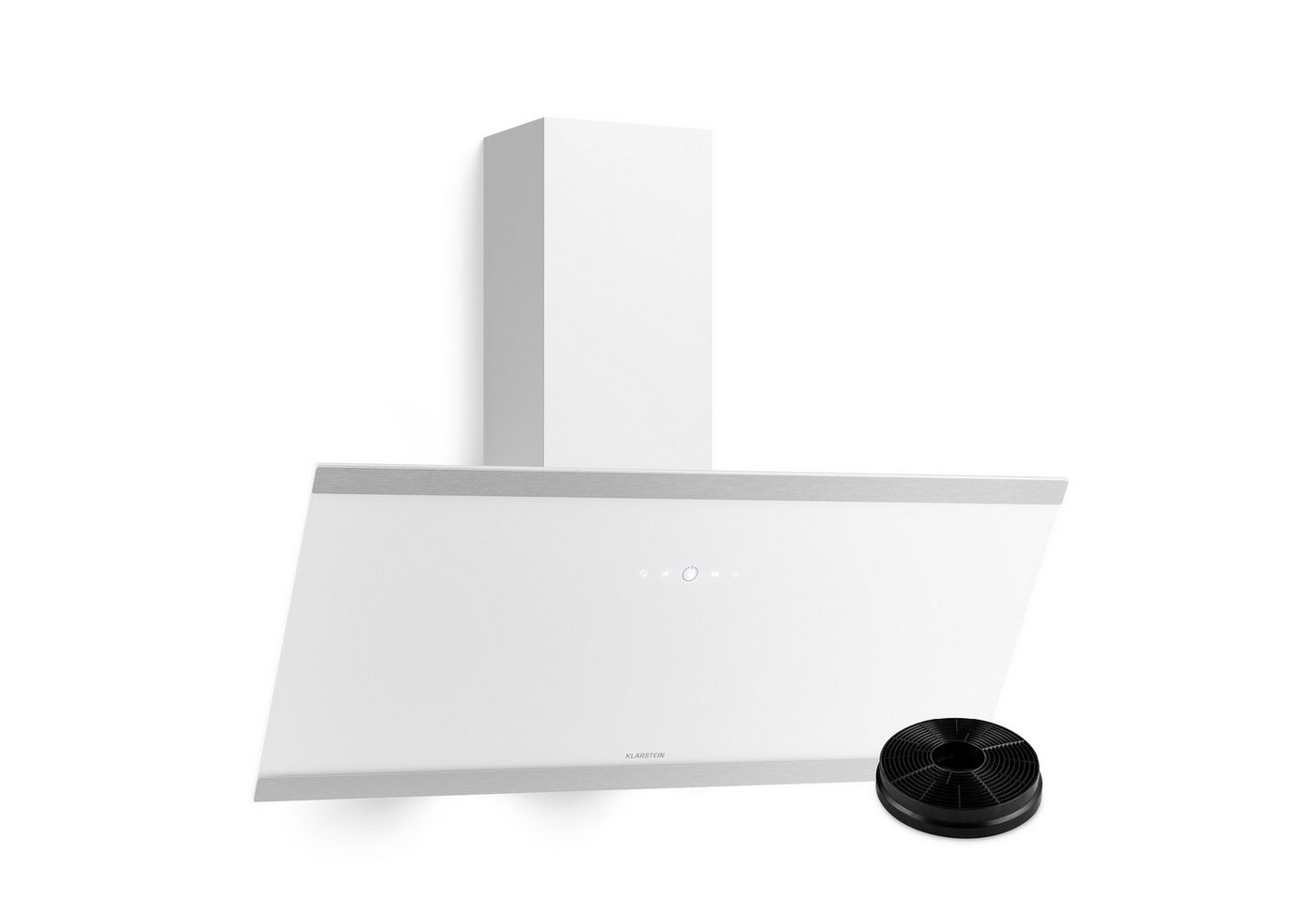 Klarstein Flashline Schräge Dunstabzugshaube – 578 M³/h Dunstabzug, Touch-bedienung, 9 Stufen + Boost, Led-beleuchtung, Umluft Oder Abluft