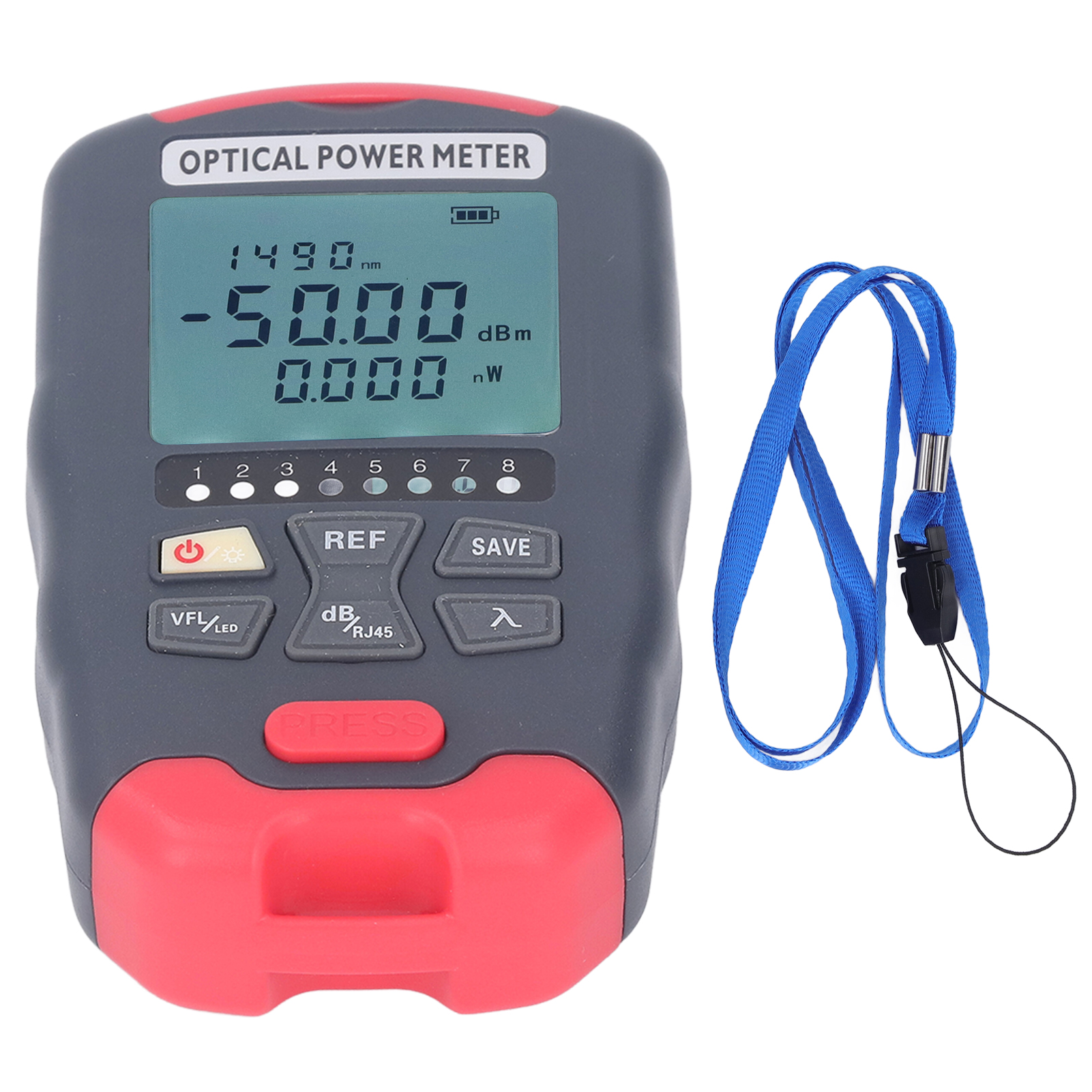 20 Km Glasfaser-wattmeter, Rotlicht-fehlerdetektor (vfl), Kabeltester, Led-lichtmessgerät, Leistungsmessbereich Von -50 Bis +26 Dbm