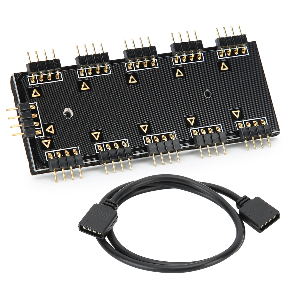 Arua 1-10 Rgb-hub-controller, Rgb-hub-controller Für Pc-gehäuse, Cpu-kühl-hub Hub1-10 12v