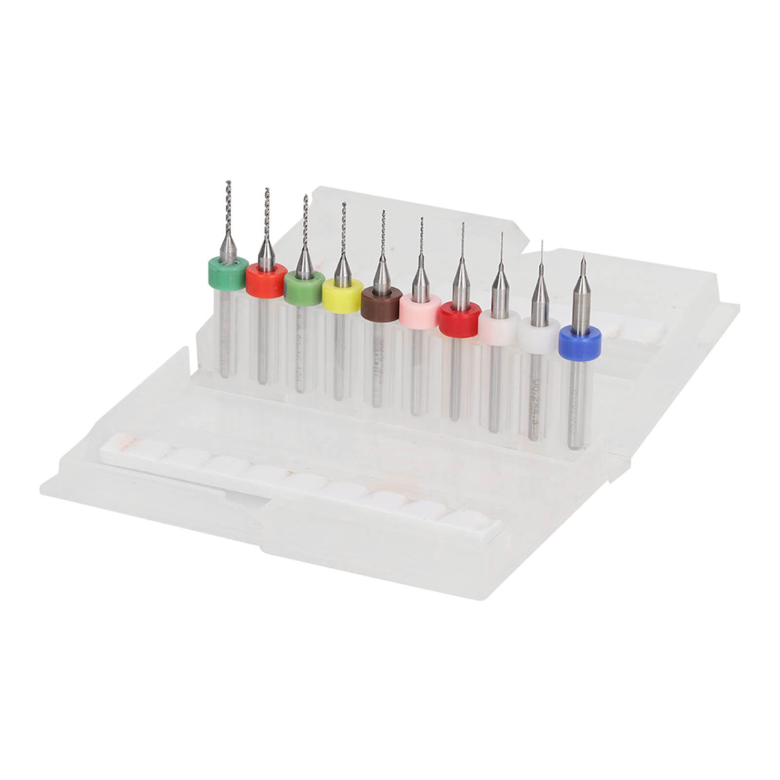 Set Mit 10 Spiralbohrern Aus Wolframstahl, 3,2 Mm (1/8 Zoll) Schaft, Hohe Abriebfestigkeit, Hohe Härte, Durchmesser 0,1 Bis 1 Mm.