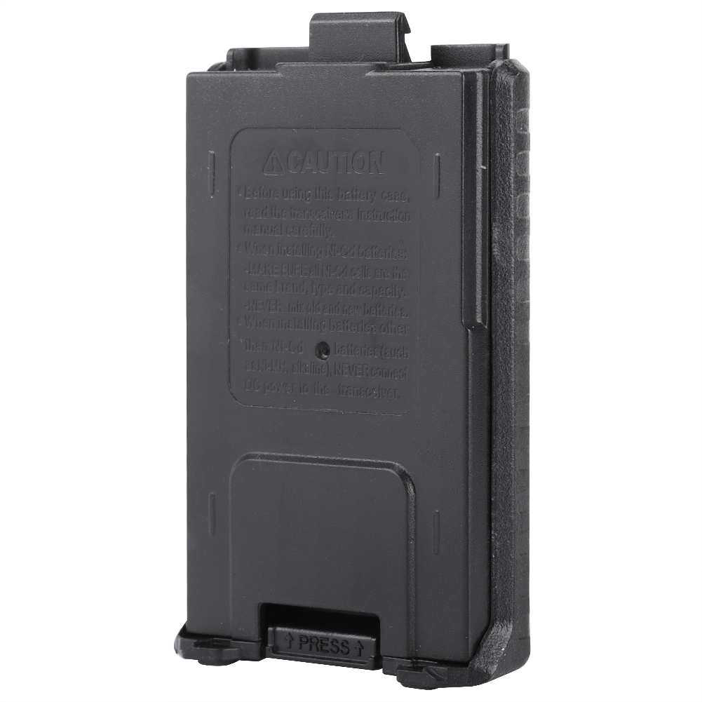 Kurzes, Tragbares Schwarzes Batteriefach Für Baofeng Uv5r Uv5rb/uv5re/uv5replus Uv5r+