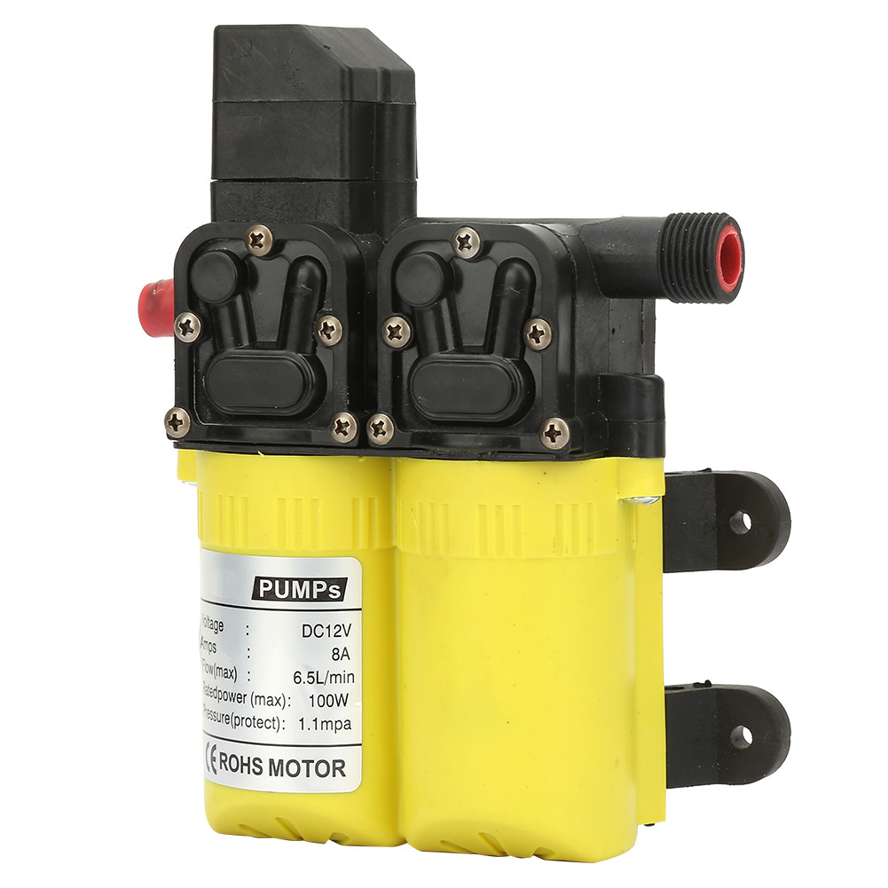 12v 100w Selbstansaugende Elektrische Doppelansaugmembran-wasserpumpe (gelb)