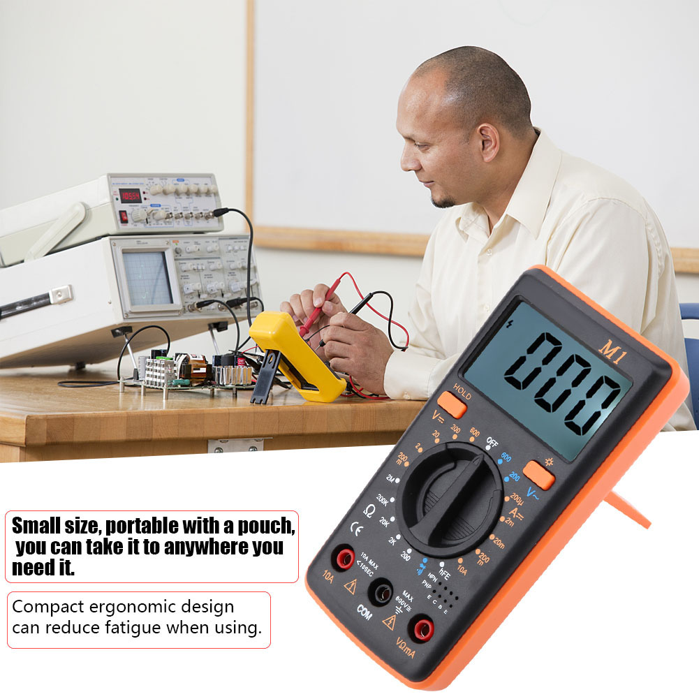 Aneng M1dc/ac Digitalmultimeter-tester Für Spannung, Strom Und Widerstand 0℃-50℃ (orange)
