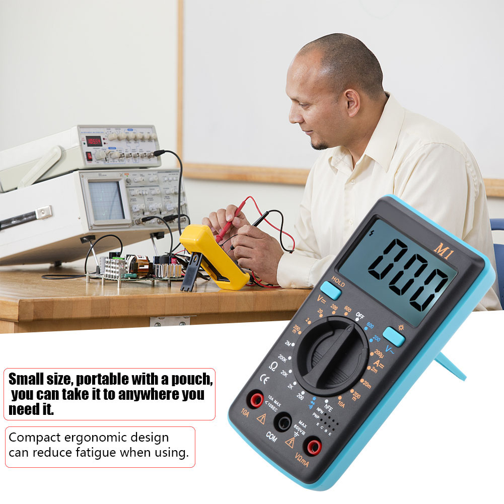 Aneng M1dc/ac Digitalmultimeter-tester Für Spannung, Strom Und Widerstand 0℃-50℃ (blau)