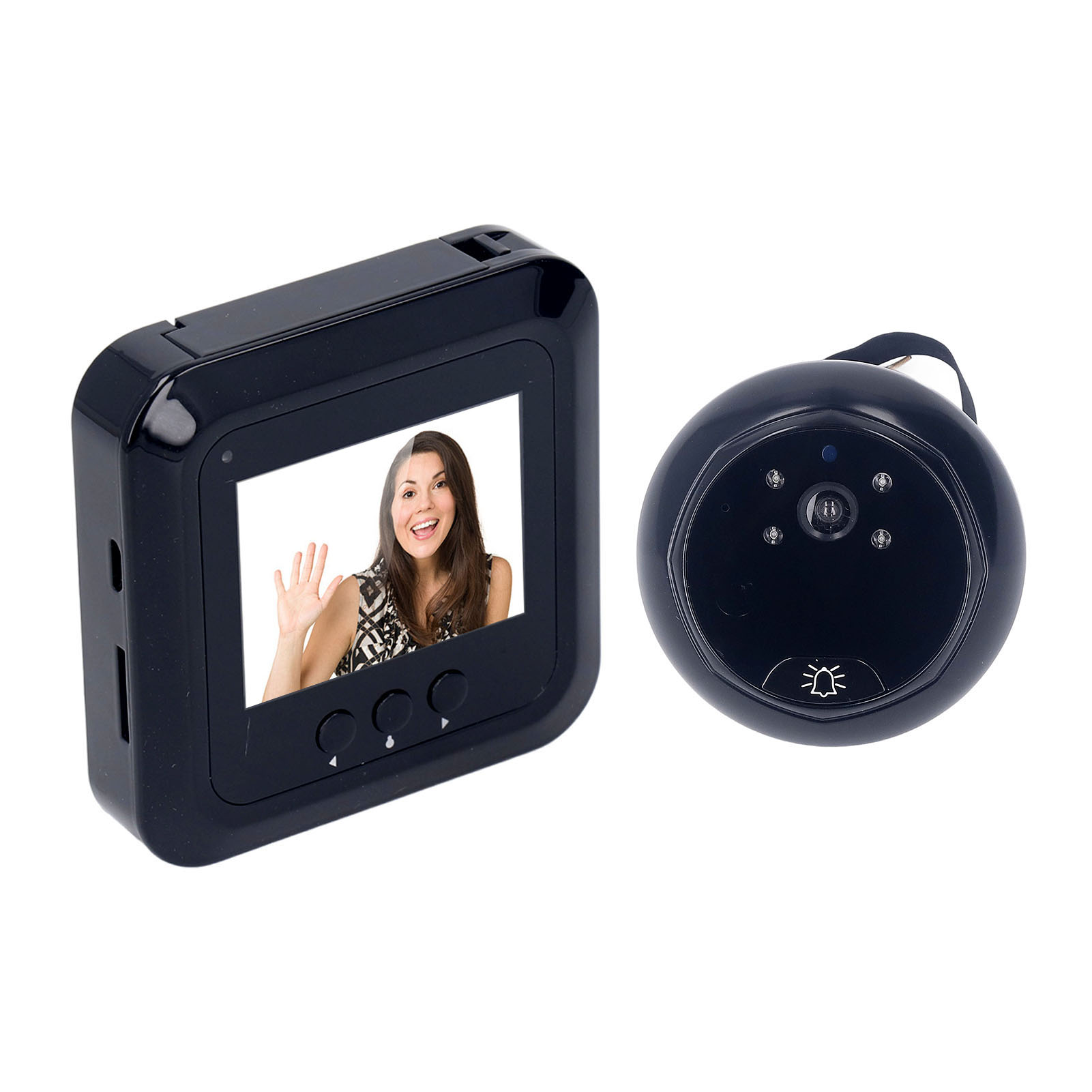 Video-türklingel Mit 6,1 Cm (2,4 Zoll) Großem Türspion, 0,3 Mp, 120° Weitwinkel, Hd-digital-türkamera Für Häuser Und Studentenwohnheime.