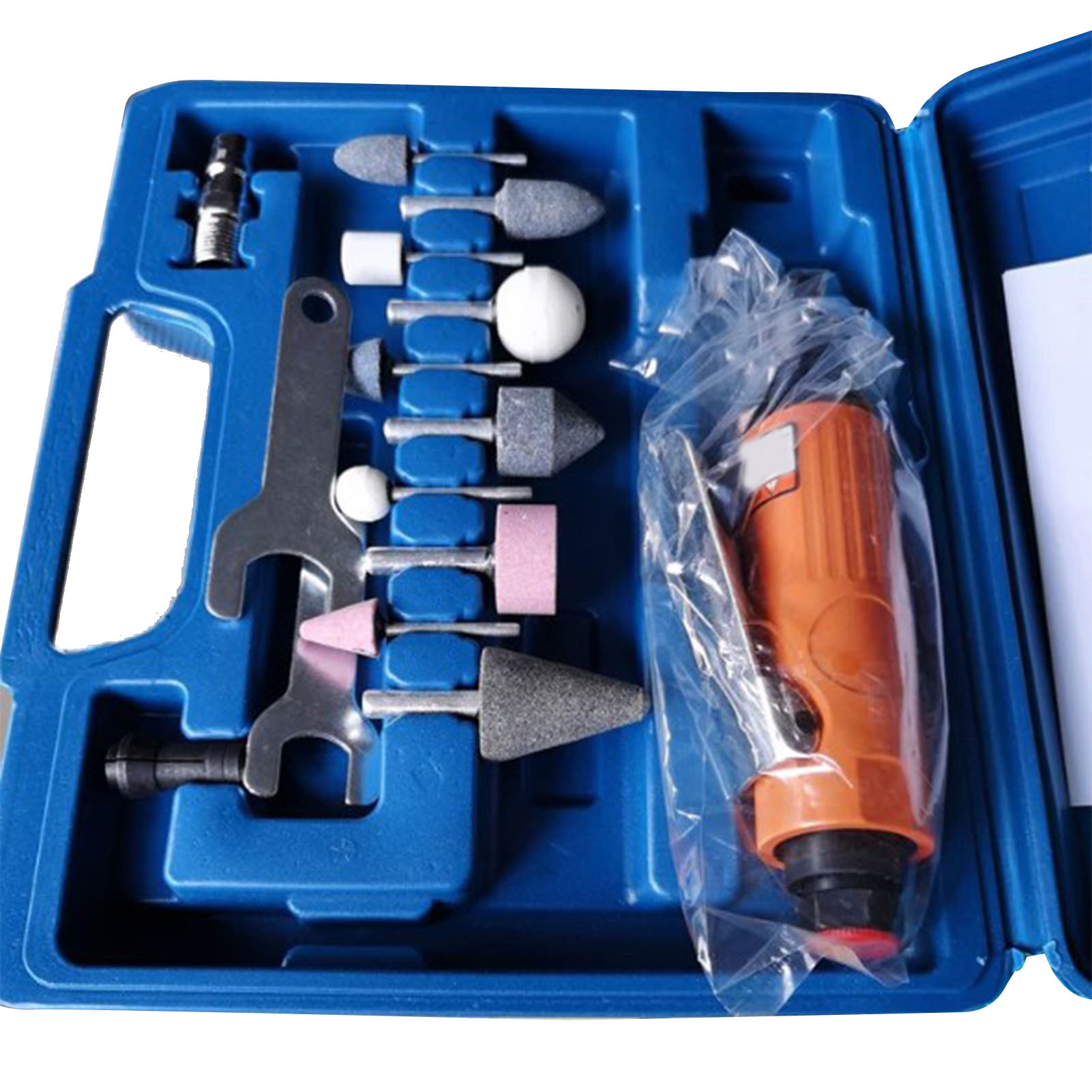 16-teiliger Pneumatischer Schleifer, Hohe Leistung, Hohe Drehzahl, Aus Aluminium, Zum Schleifen, Polieren Und Entgraten.