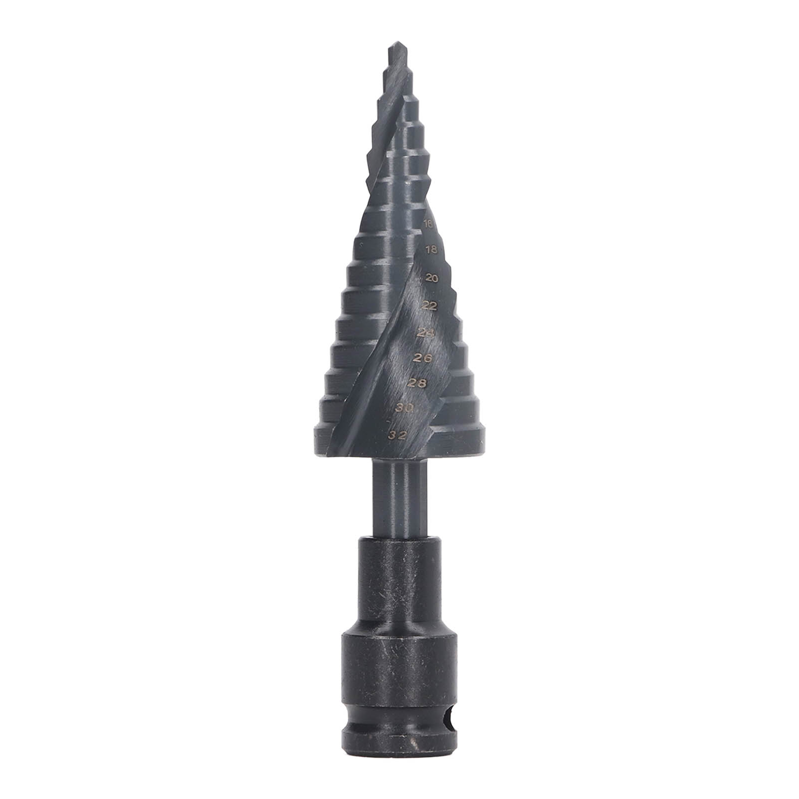 Stufenförmiger Spiralbohrer Mit 2 Schneiden Von 4 Bis 32 Mm, Sechskantschaft, Für Stahl, Industrielle Anwendung, Für Metalle, Holz Und Kunststoff.