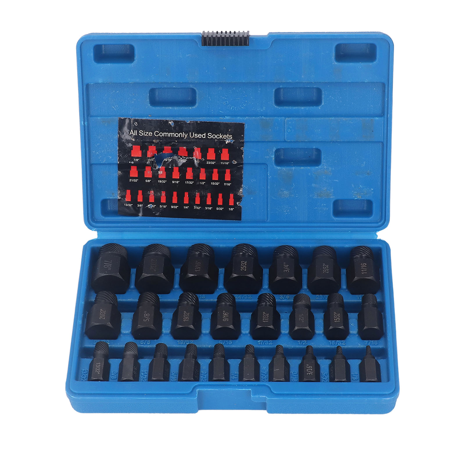 Set Mit 25 Sechskant-schraubenausdrehern Aus Cr-mo-stahl Für Abgebrochene Oder Beschädigte Schrauben, Ideal Für Reparatur- Und Wartungsarbeiten.
