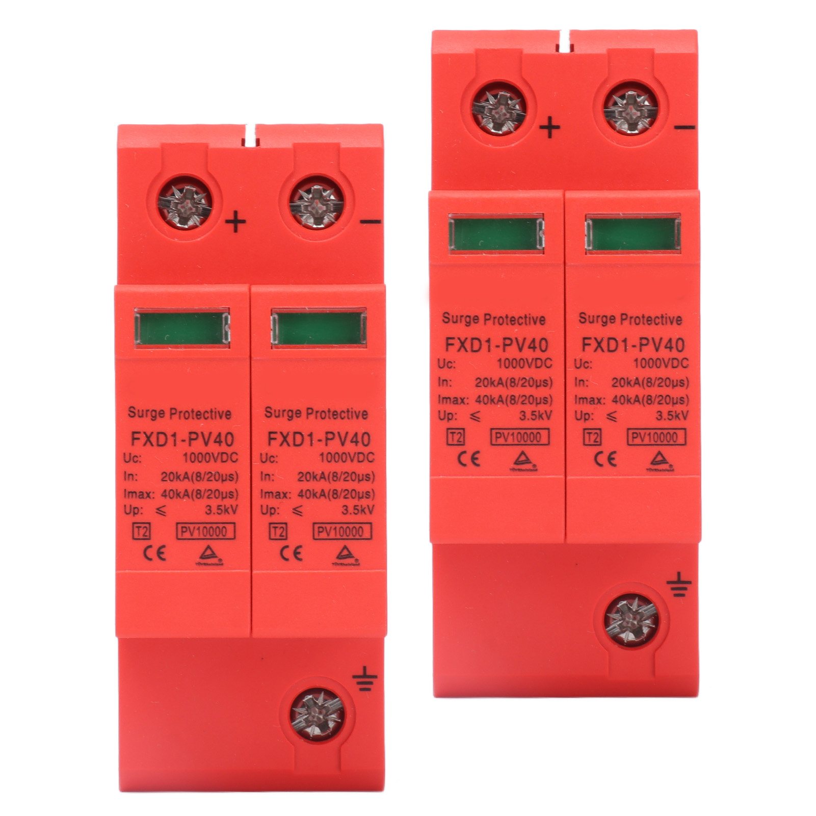 Gleichstrom-photovoltaik-überspannungsschutzgeräte, 2-polige 40-ka-überspannungsableiter Mit Fernsignal Fxd1-pv401000v