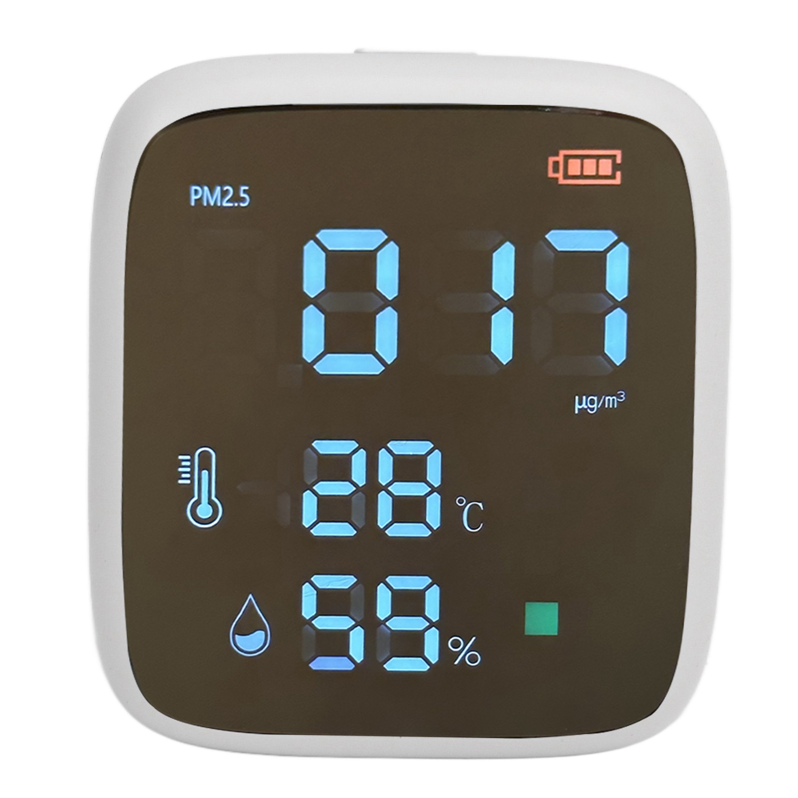 Pm2,5-raumluftqualitätsmonitor, Tragbarer Mini-sensor, Temperatur- Und Feuchtigkeitsmesser Mit Sofortalarm