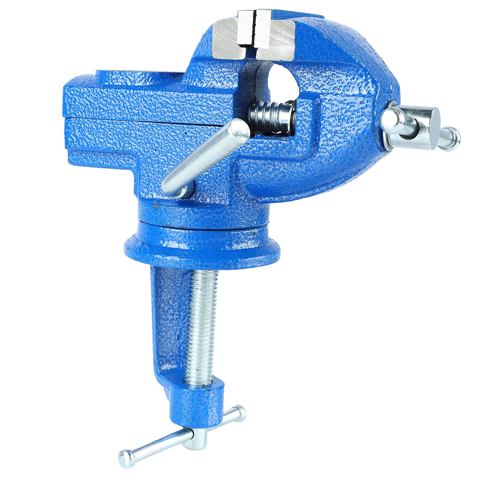 Hochleistungs-werkbankschraubstock, 50-mm-backen, Hohe Härte, 360°-drehung, Universal-tischschraubstock, 50 Mm/2 Zoll (1,5 Kg), Blau