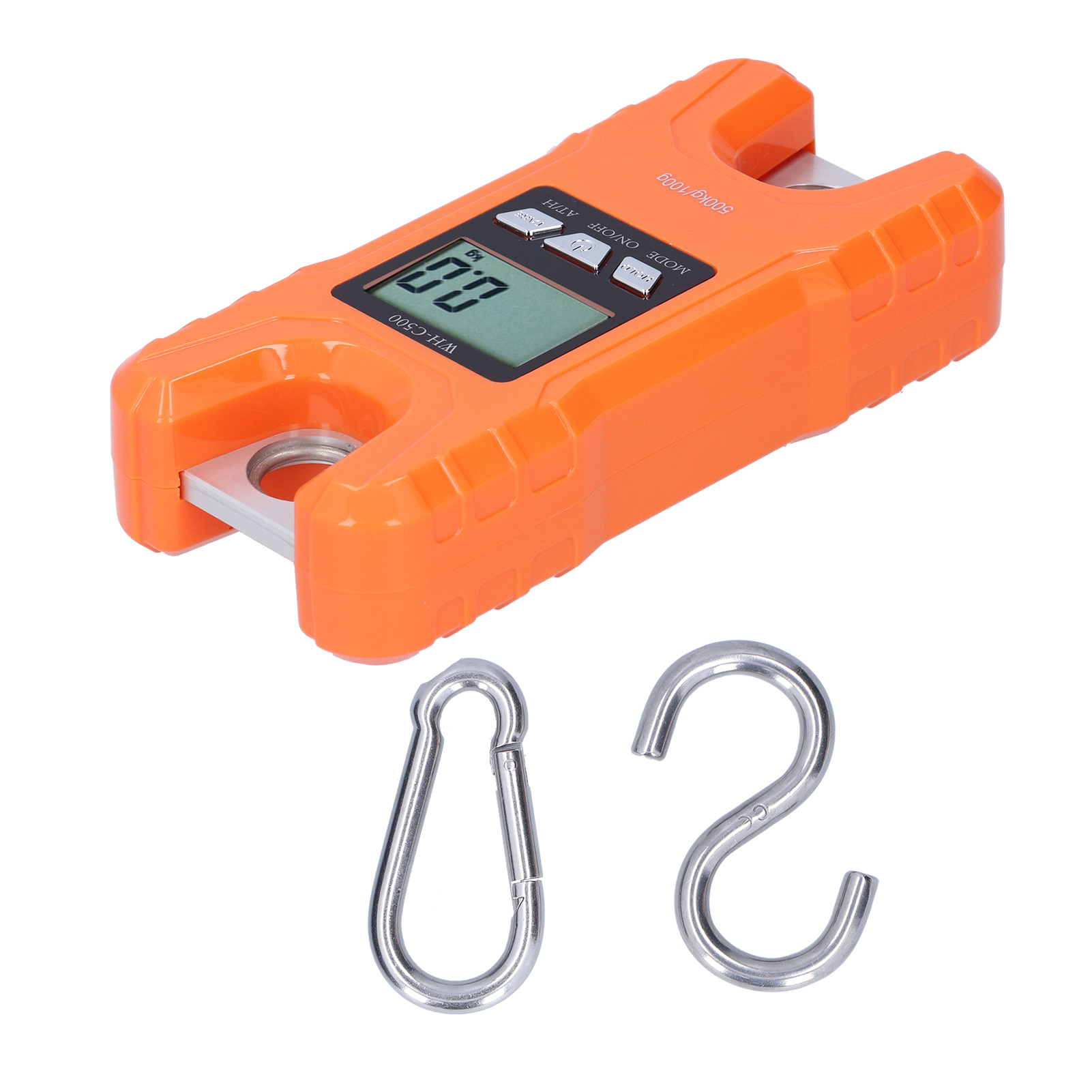Tragbare Elektronische Hängewaage Mit Lcd-anzeige, Gehäuse Aus Abs-kunststoff, Tragkraft 500 Kg, Gelb
