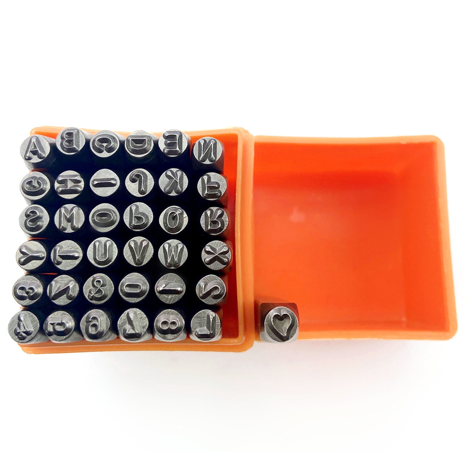 Set Mit 37 Stahlstempeln (26 Buchstaben, 9 Zahlen), Markierwerkzeug Aus Kohlenstoffstahl Mit Aufbewahrungsbox