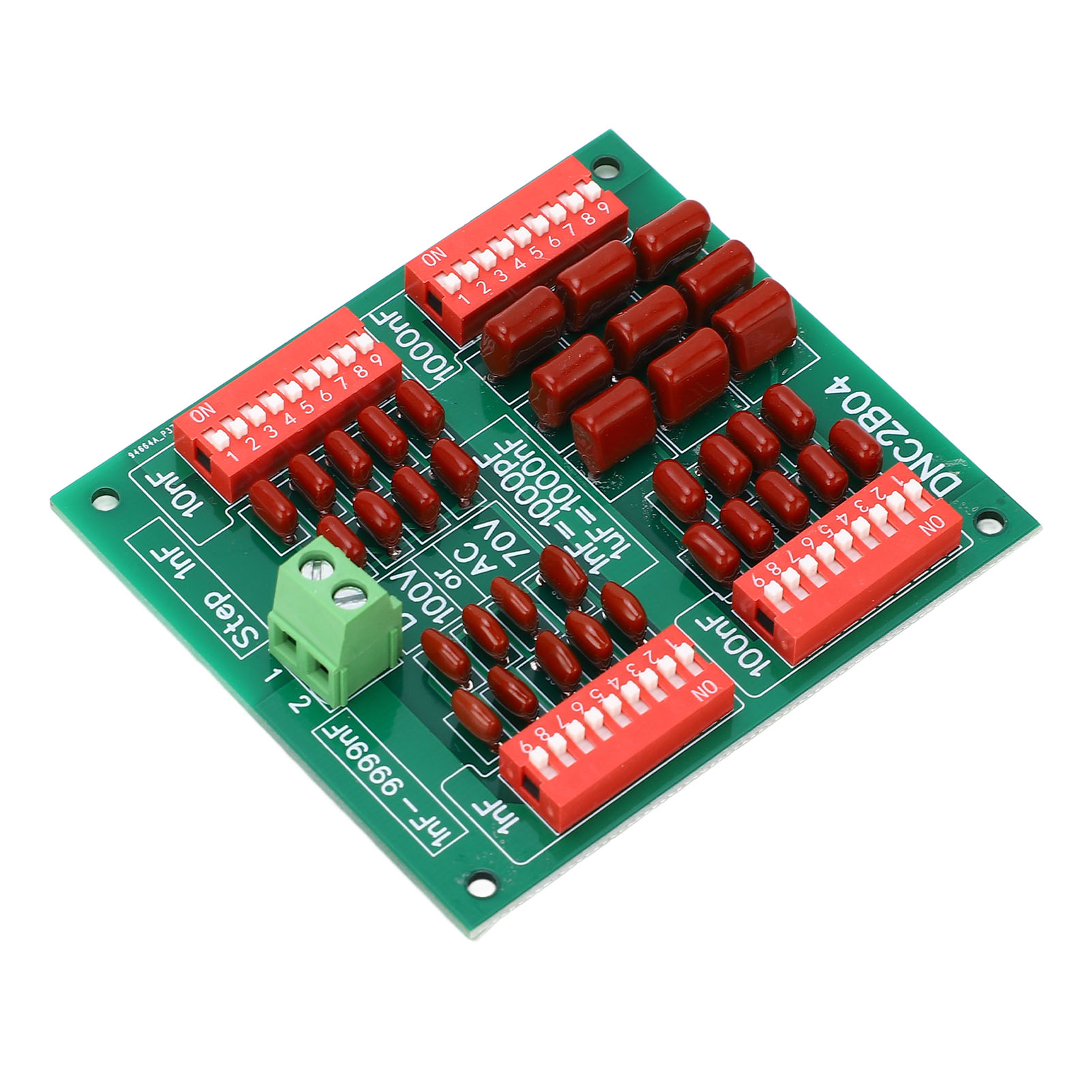 Programmierbarer 1 Nf Polypropylen-folienkondensator, 100 V Dc / 70 V Ac, Referenz Dnc2b04, Mit 4-stelligen (dekaden-)schritten.