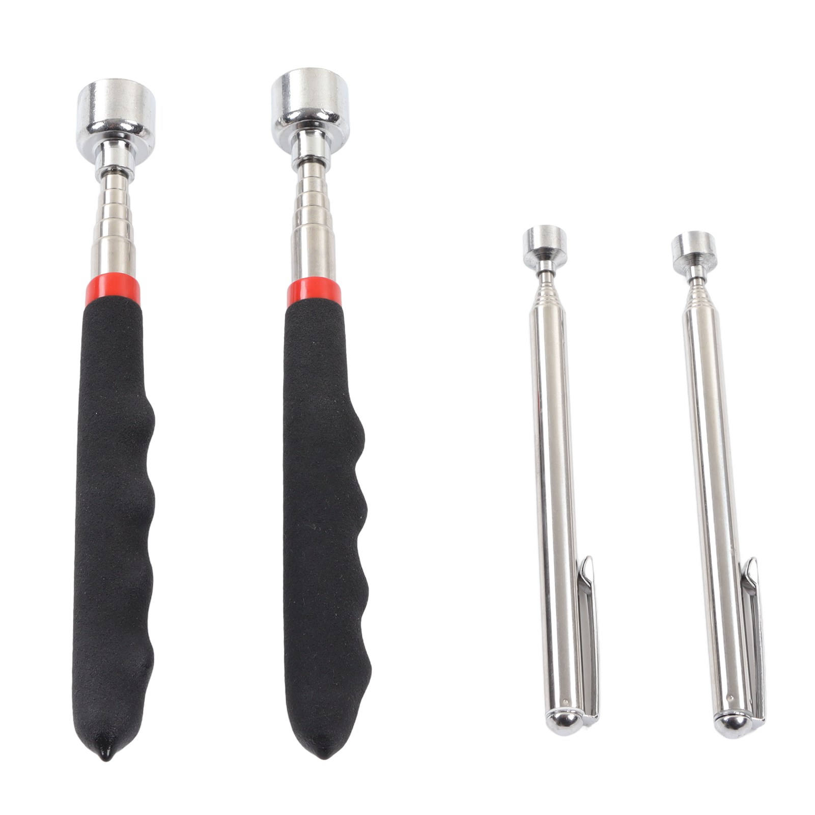 Set Aus 4 Teleskopmagneten Von 1,4 Kg Bis 9 Kg Mit Einziehbarer Stange Für Auto, Haushalt Und Garage.